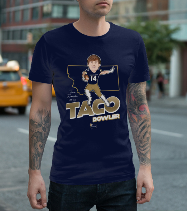 Bobcat Collective Taco Dowler #14 Montana Football T-Shirt