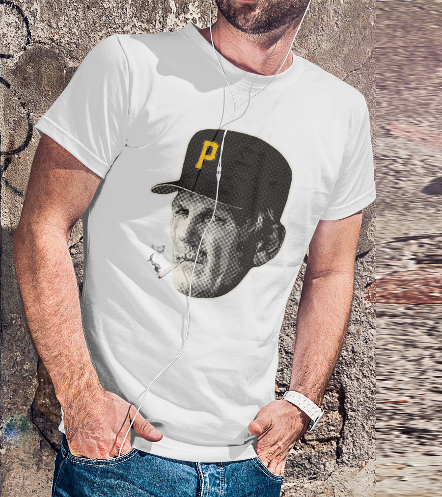 Jimmy Leyland Smoking Pittsburgh Baseball Hat With Cigarette T-Shirt