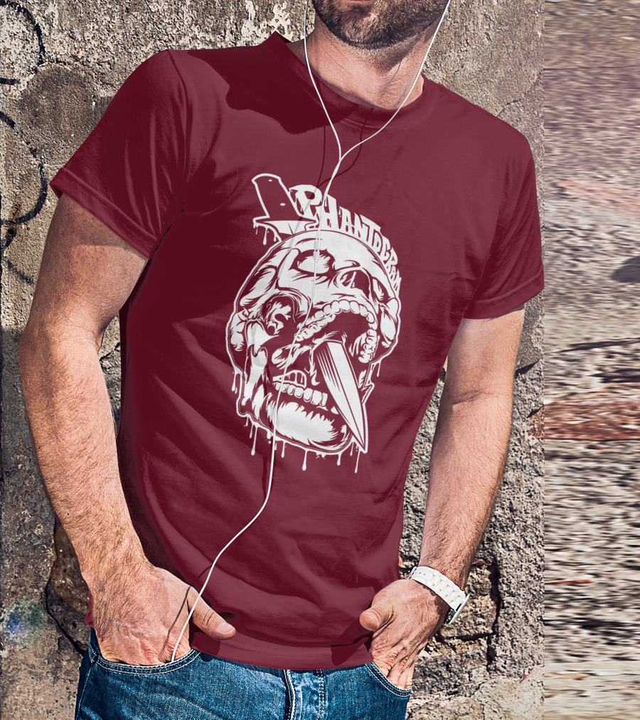 Phantogram Skull With Knife In Mouth T-Shirt