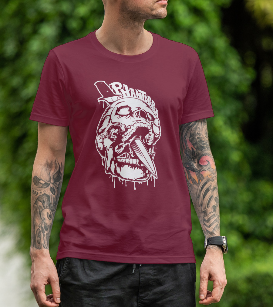 Phantogram Skull With Knife In Mouth T-Shirt