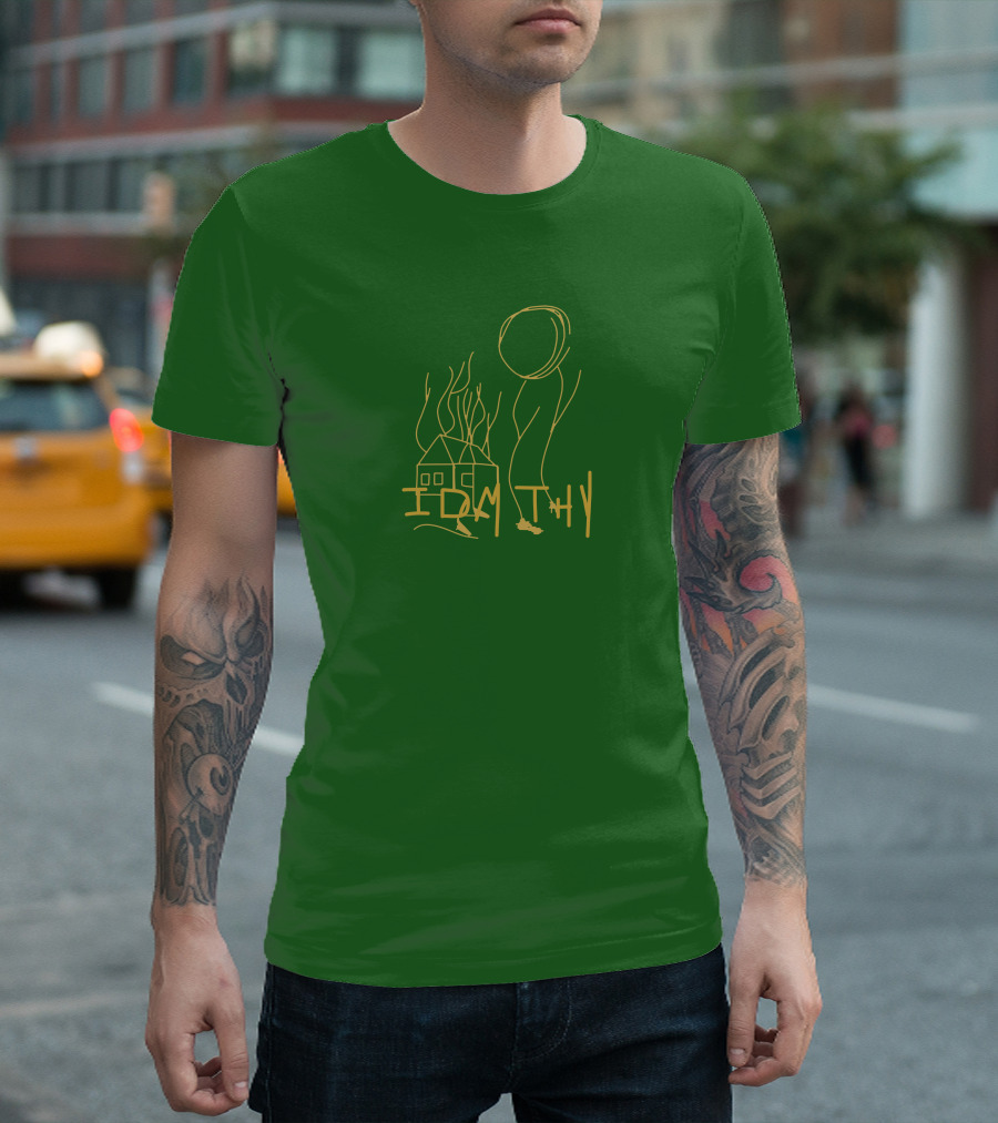 IDMTHY Out Now Drawing House Sun Scene T-Shirt