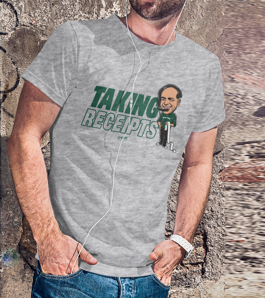 Taking Receipts New York Football Fans Sack Studios T-Shirt