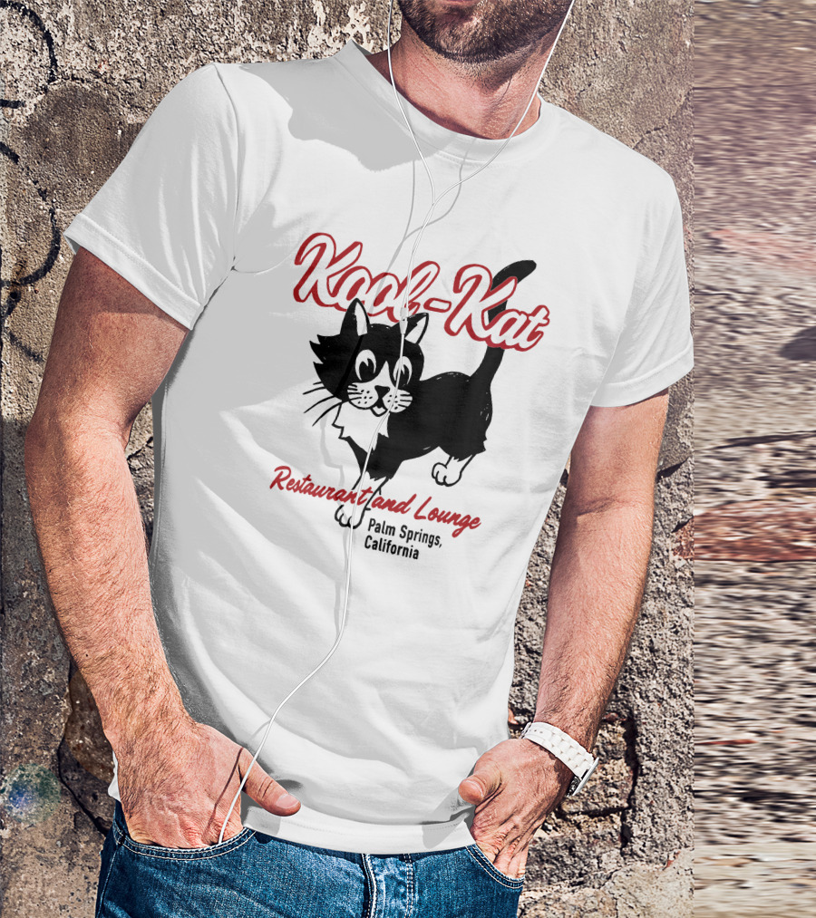 Kool-Kat Restaurant And Lounge Palm Springs California Playful Cat T-Shirt