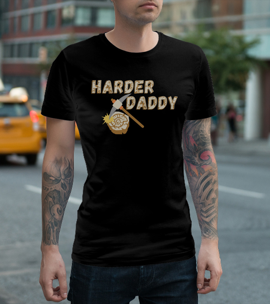 HARDER DADDY Pickaxe Log T-Shirt