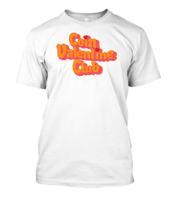 Coin Valentine Club Retro Style With Heart Accents T-Shirt