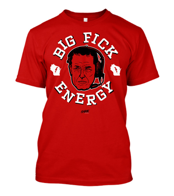 Big Fick Energy Smack Apparel Headset Illustration On Red T-Shirt