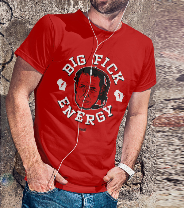 Big Fick Energy Smack Apparel Headset Illustration On Red T-Shirt