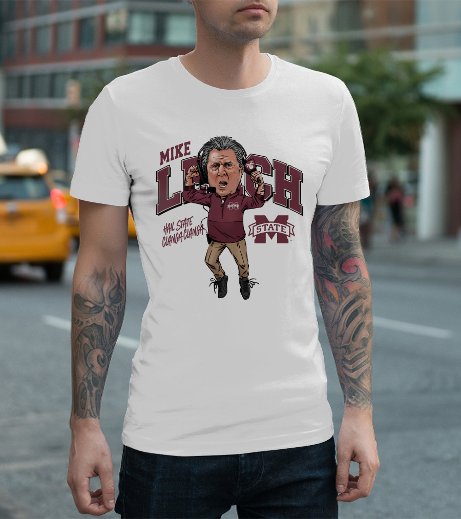 Mike Leach Hail State Clanga Clanga Mississippi State Coach T-Shirt