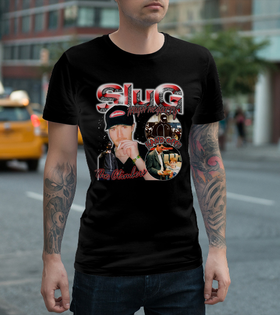 Slug Hugh Hegarty Hand Offs The Climbers Cap and Figures T-Shirt