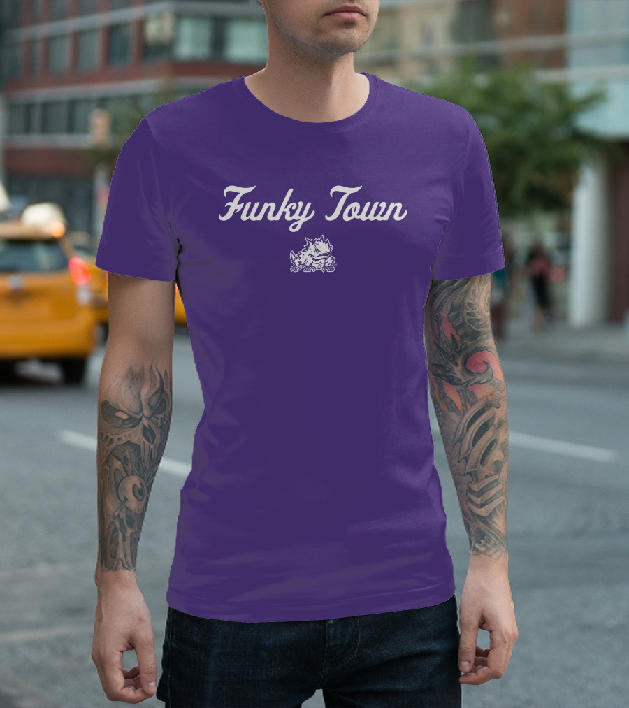 Funky Town TCU Horned Frogs Football Vintage Retro T-Shirt