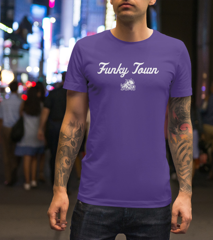 Funky Town TCU Horned Frogs Football Vintage Retro T-Shirt