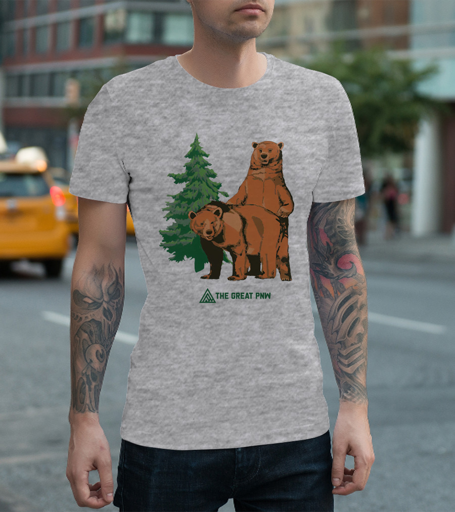 The Great PNW Bears and Pine Forest T-Shirt