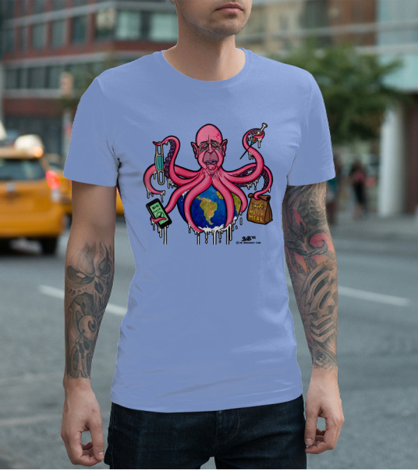 Schwabtopus Earth Bio Check Mask Happy Meal Dripping Syringe T-Shirt