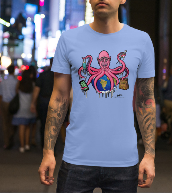 Schwabtopus Earth Bio Check Mask Happy Meal Dripping Syringe T-Shirt