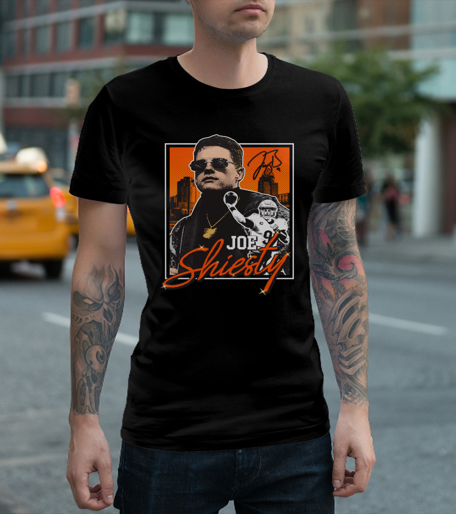 Joe Shiesty 9 Signature Urban Skyline Football T-Shirt
