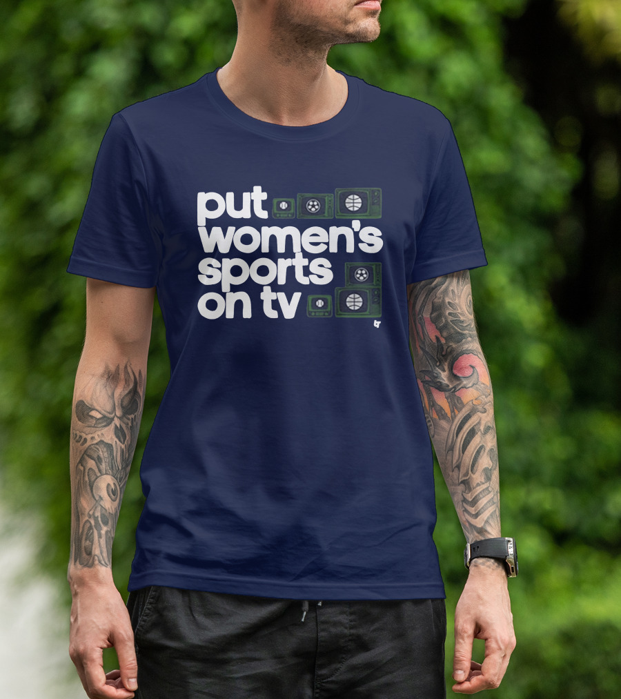 Put Women's Sports On TV Vintage Television T-Shirt