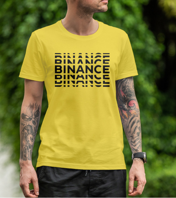 Binance Binance Repeated Bold Text T-Shirt