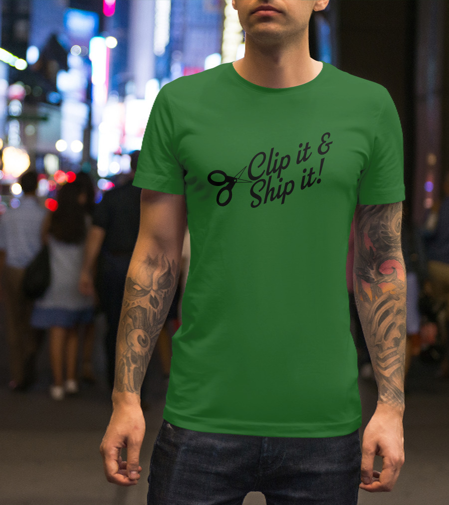 Bringdanoyz Clip It And Ship It Scissors T-Shirt