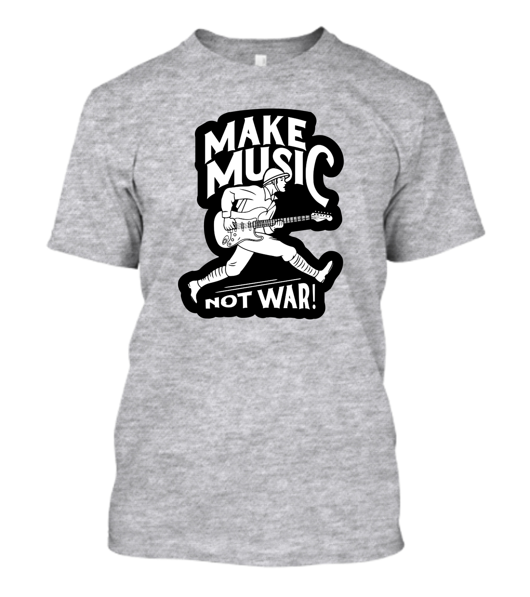 Matt Pinfield Make Music Not War Guitar Soldier Iconic Message T-Shirt