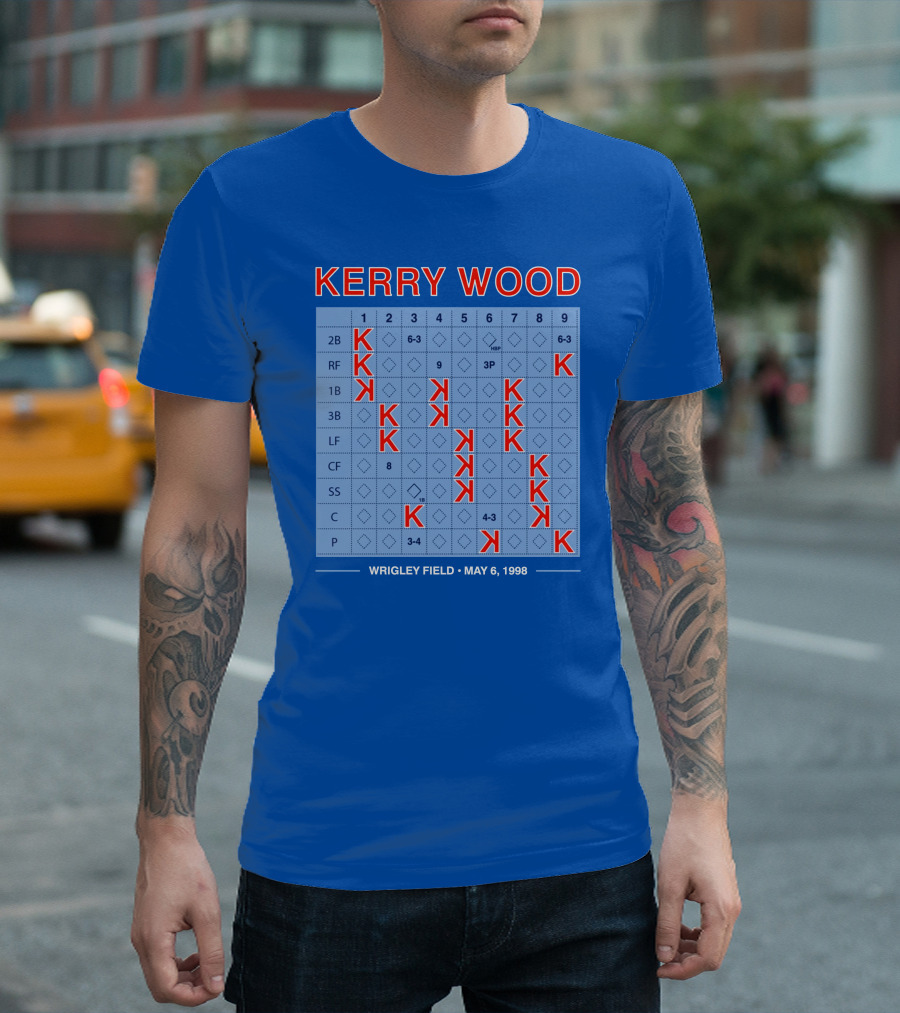 Kerry Wood Wrigley Field 20 Strikeouts May 6 1998 Scorecard T-Shirt