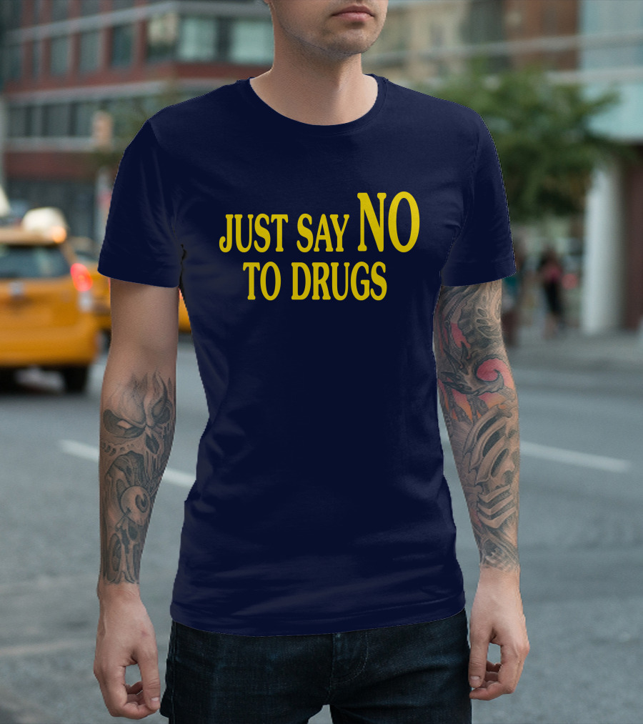Lindsay Lohan Just Say No to Drugs Campaign Message T-Shirt