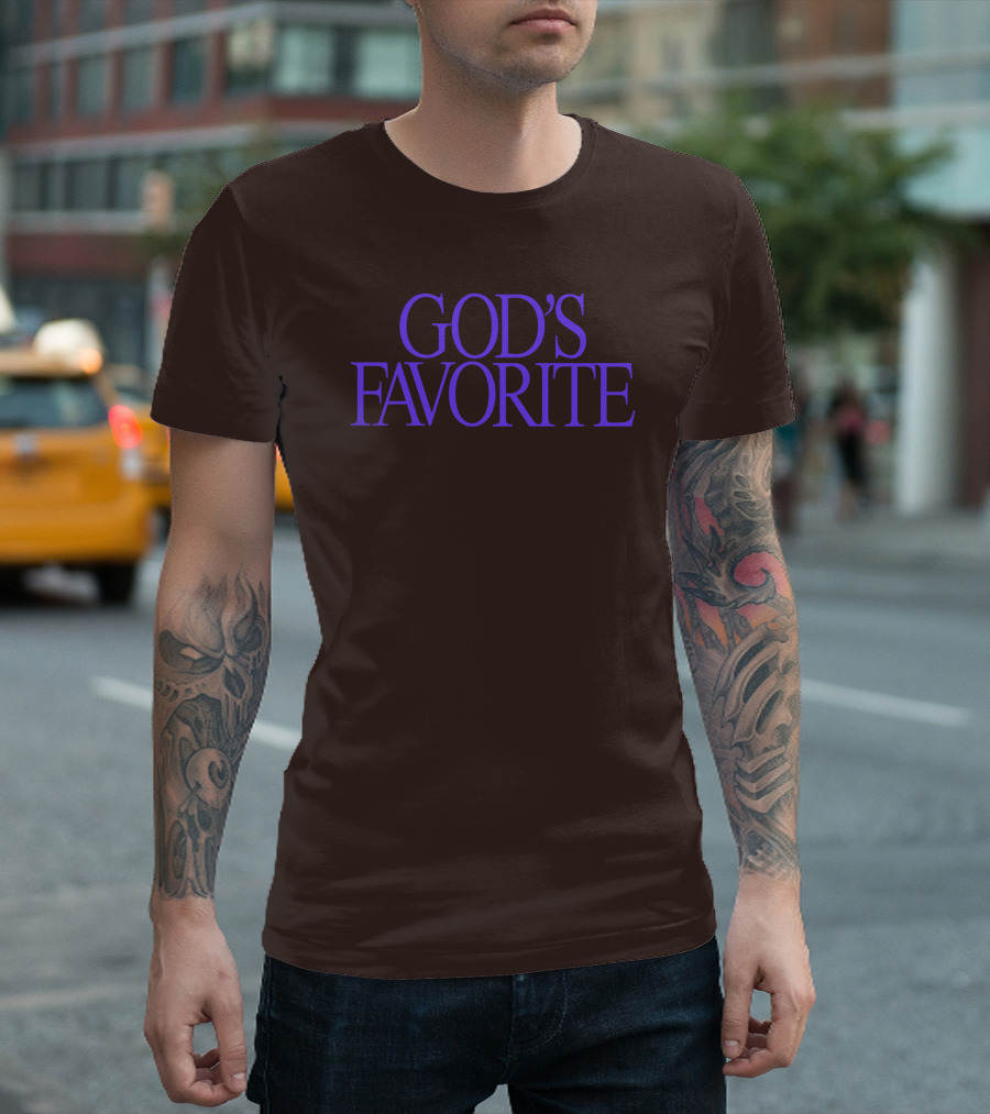 Lilipropaganda God's Favorite Text in Bold Purple Letters T-Shirt