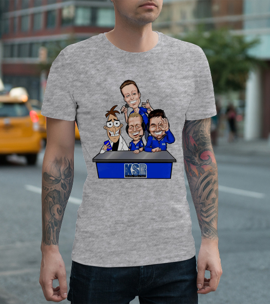 BigBlueAndrew Kentucky Sports Radio KSR Cartoon Panel T-Shirt
