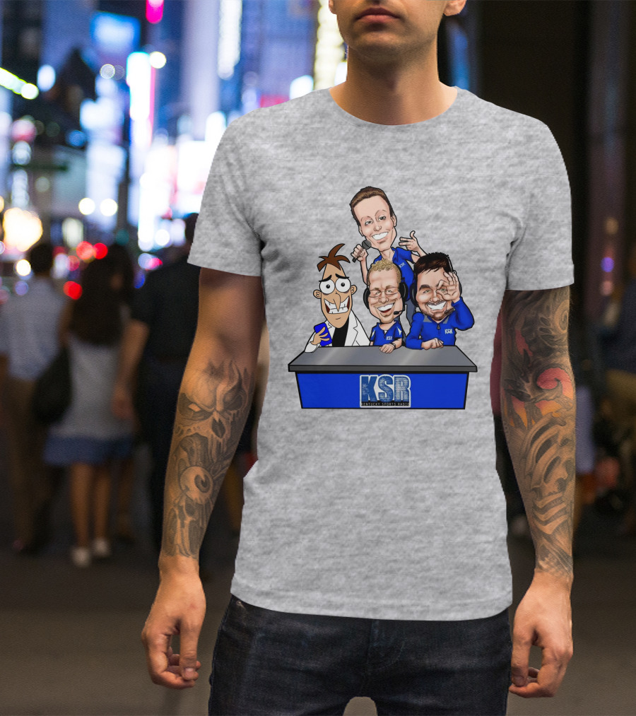 BigBlueAndrew Kentucky Sports Radio KSR Cartoon Panel T-Shirt