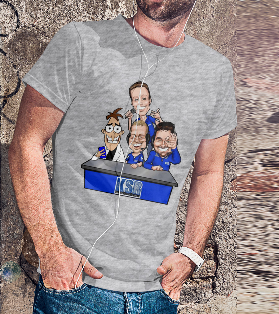 BigBlueAndrew Kentucky Sports Radio KSR Cartoon Panel T-Shirt