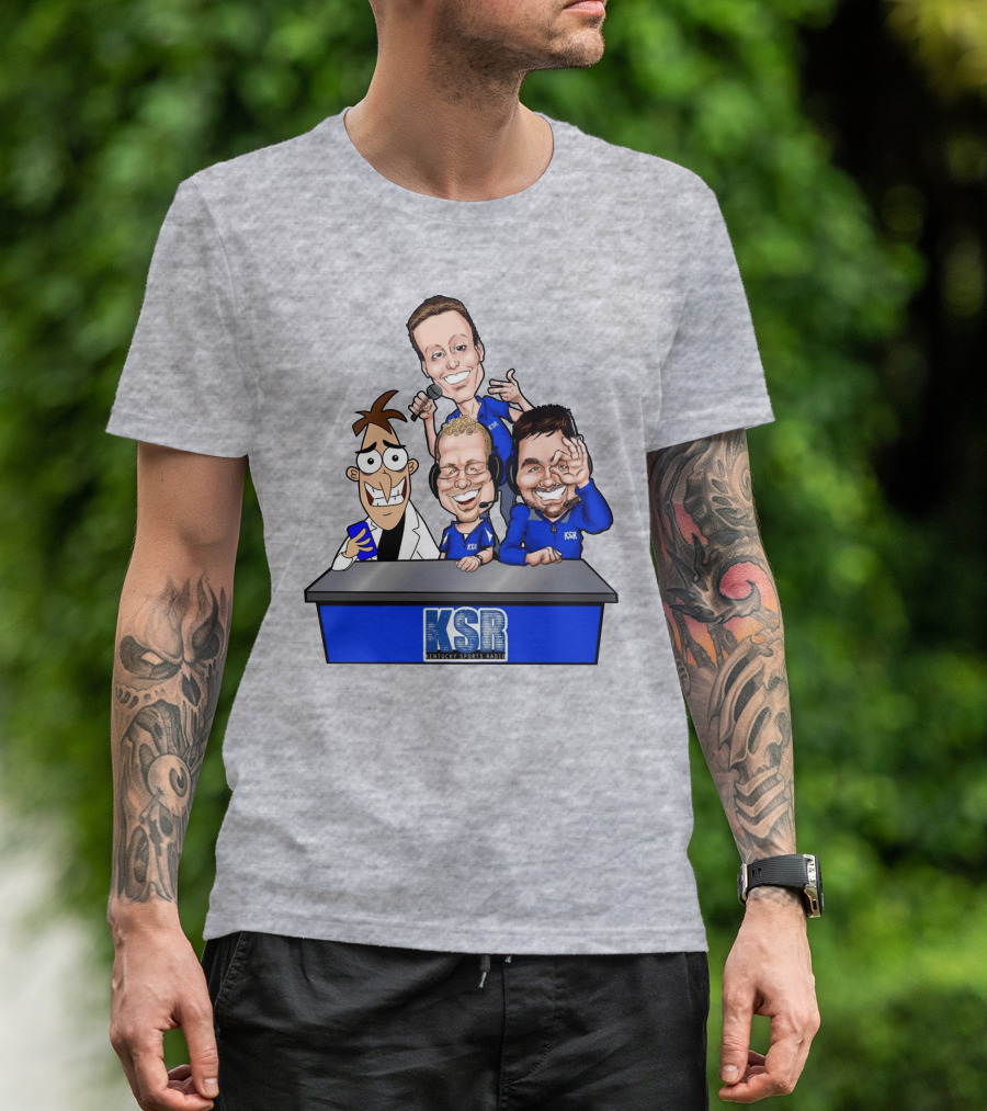 BigBlueAndrew Kentucky Sports Radio KSR Cartoon Panel T-Shirt