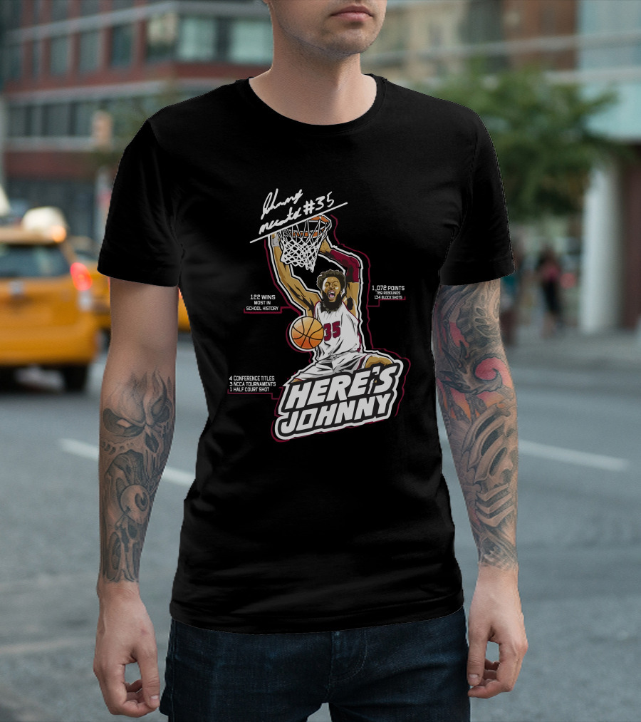 Here's Johnny Mccants #35 Basketball Achievements And Highlights T-Shirt
