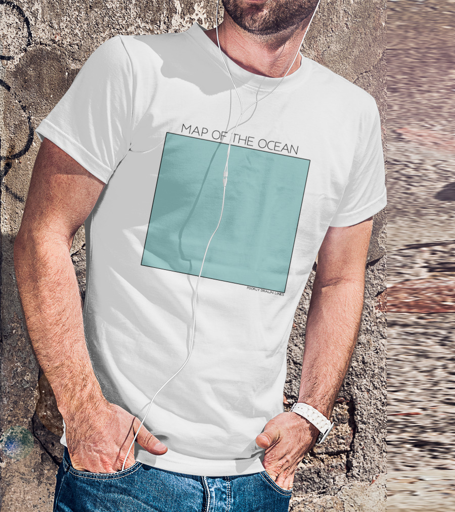 Pdlcomics Map Of The Ocean Poorly Drawn Lines Ocean Square T-Shirt