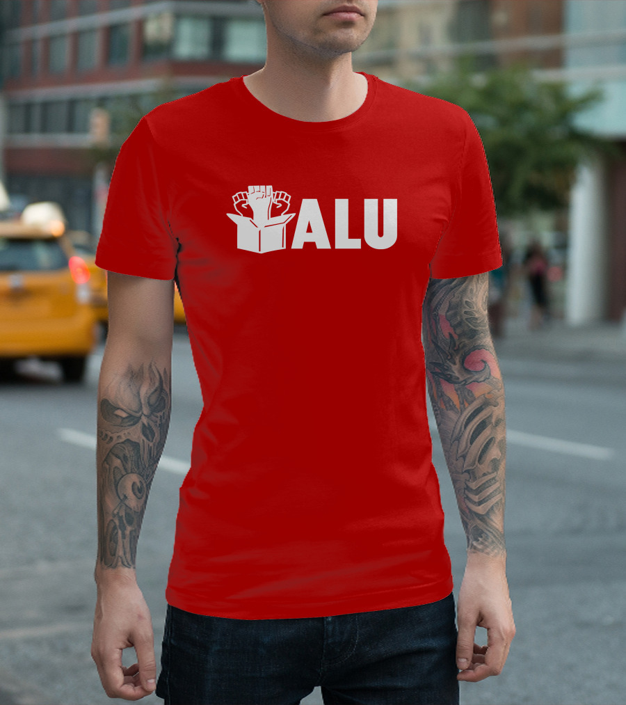 ALU Fist in Box Bold Red T-Shirt