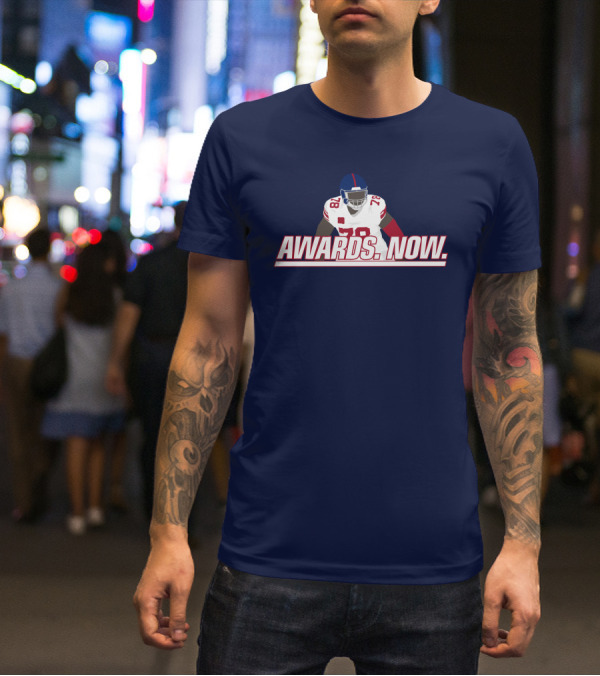 Jomboy Media Awards Now Andrew Thomas Giants 78 Football T-Shirt