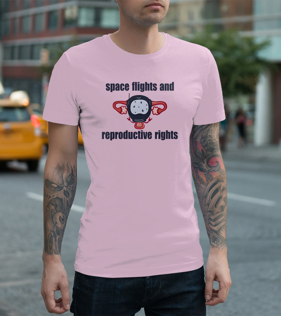 Space Flights and Reproductive Rights Emily Calandrelli Wearing Space Light T-Shirt