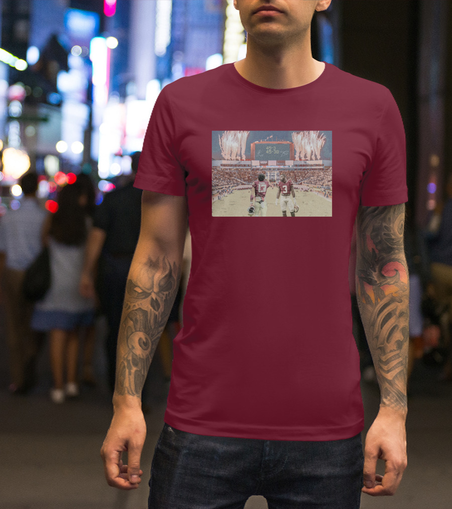 Treybenson3 State Champs 15-3 45-38 Collab Wht T-Shirt