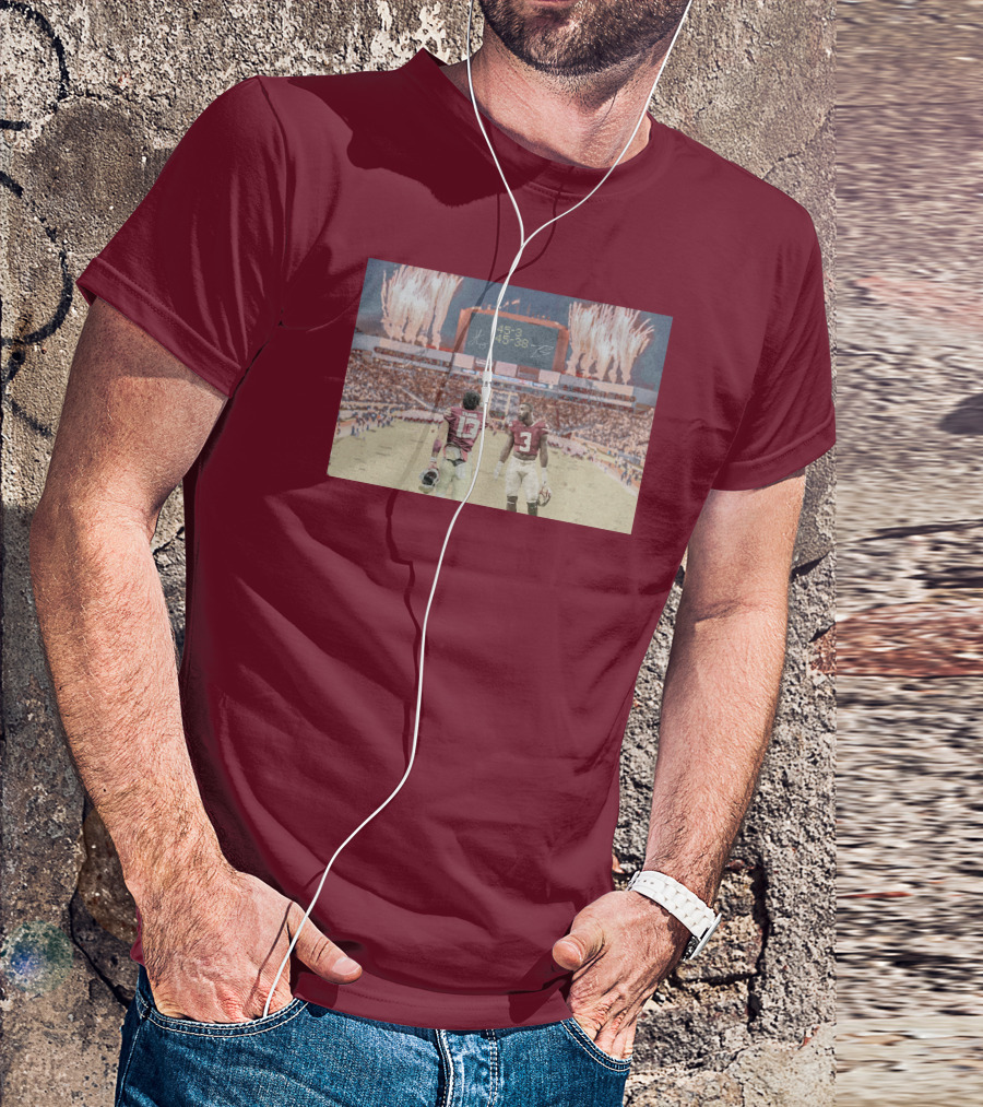 Treybenson3 State Champs 15-3 45-38 Collab Wht T-Shirt