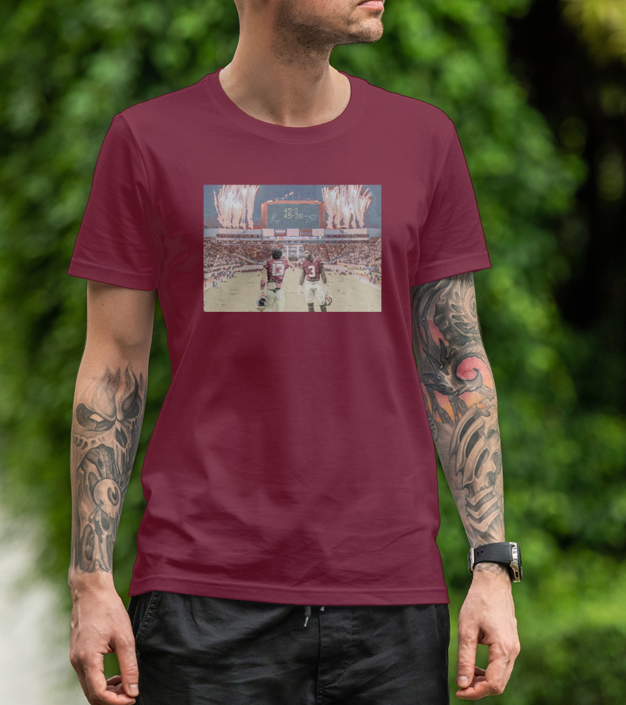 Treybenson3 State Champs 15-3 45-38 Collab Wht T-Shirt