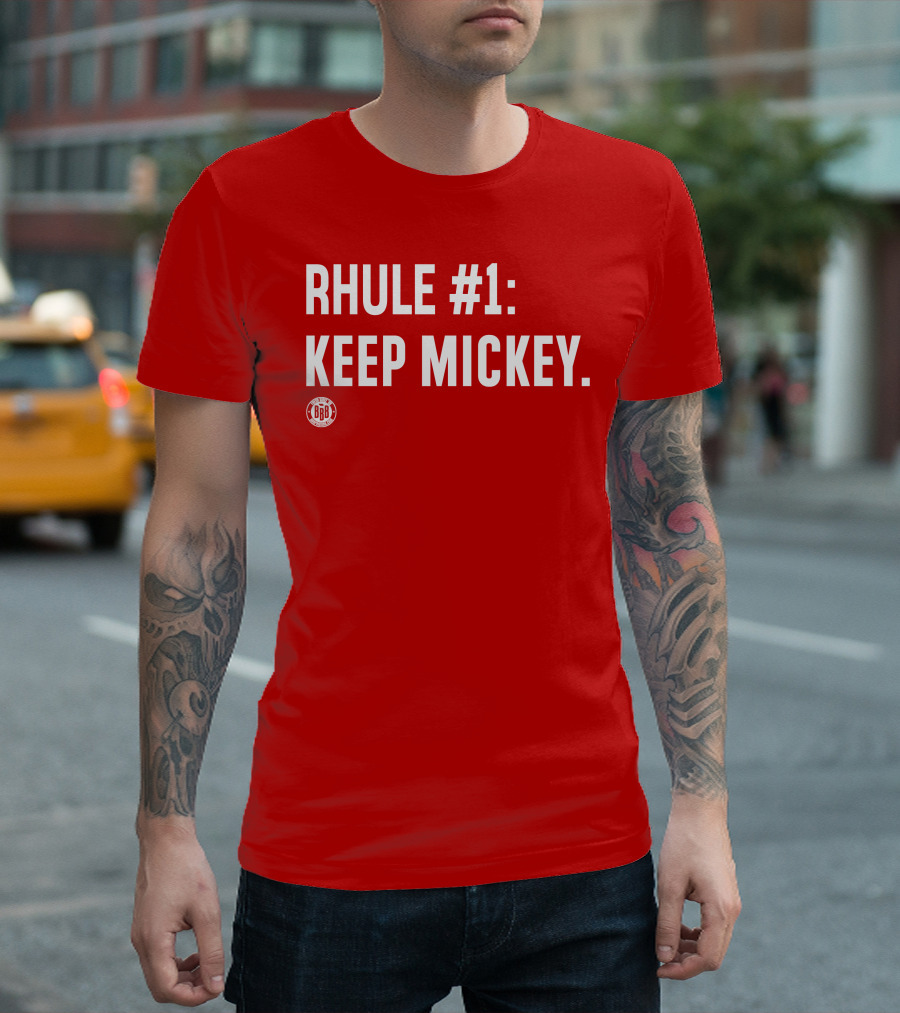 RHULE #1 KEEP MICKEY Red BBR T-Shirt