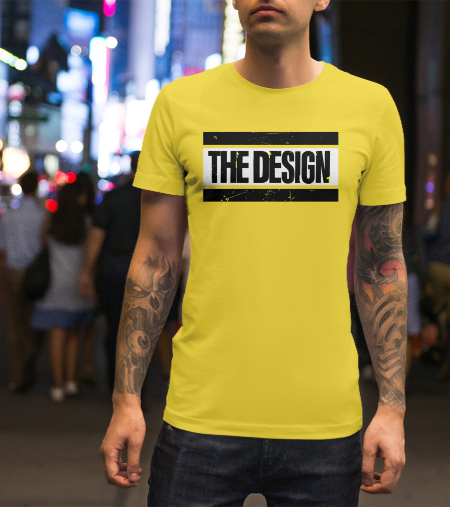 THE DESIGN Deaner Bold Yellow Background T-Shirt