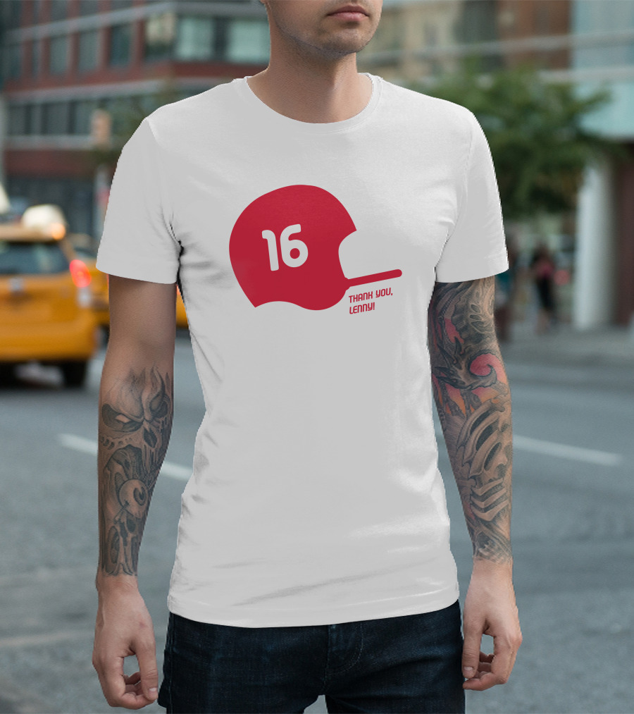 16 Thank You Lenny Football Helmet T-Shirt