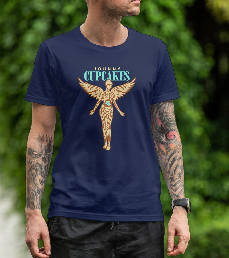 Johnny Cupcakes Winged Anatomical Figure With Cupcake Core T-Shirt