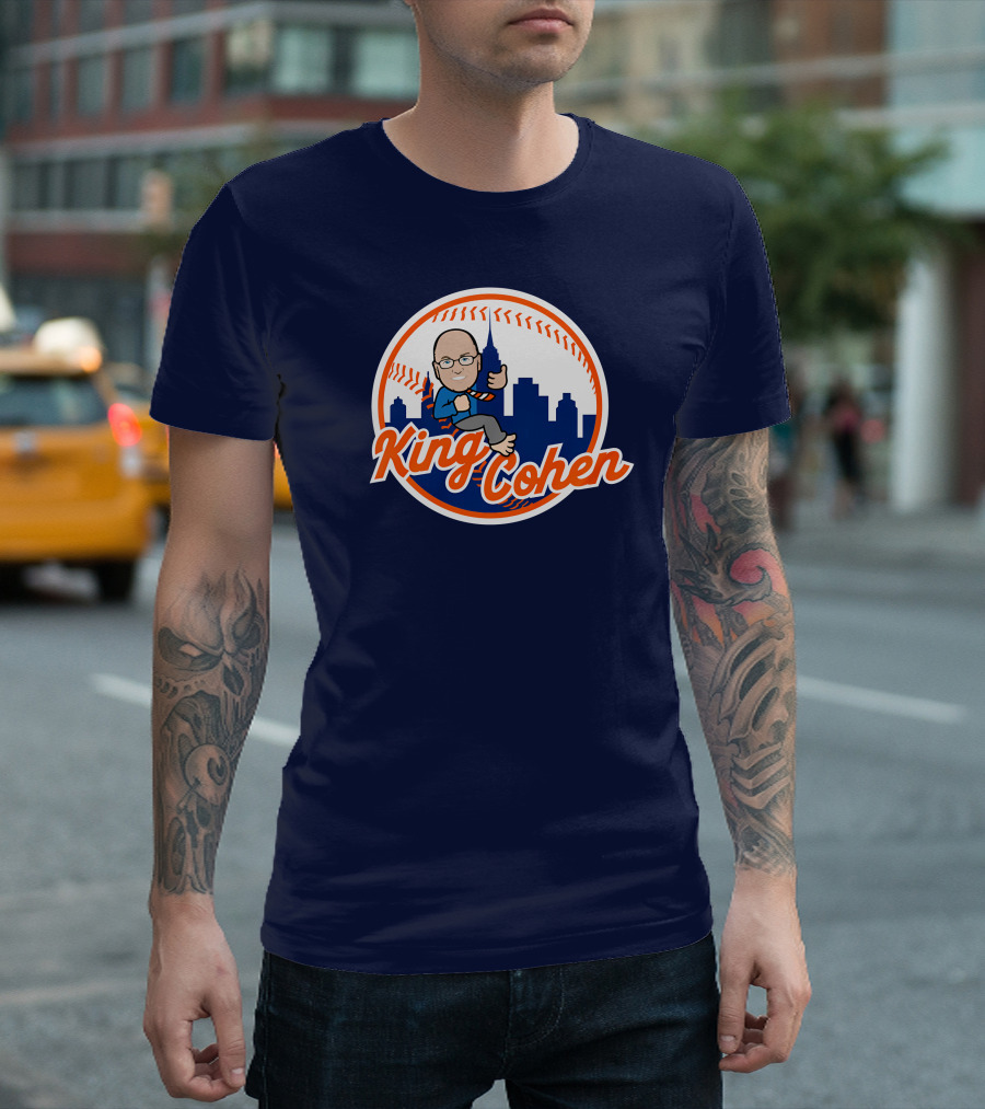 Jomboy Media Store King Cohen New York Baseball Icon Skyline T-Shirt