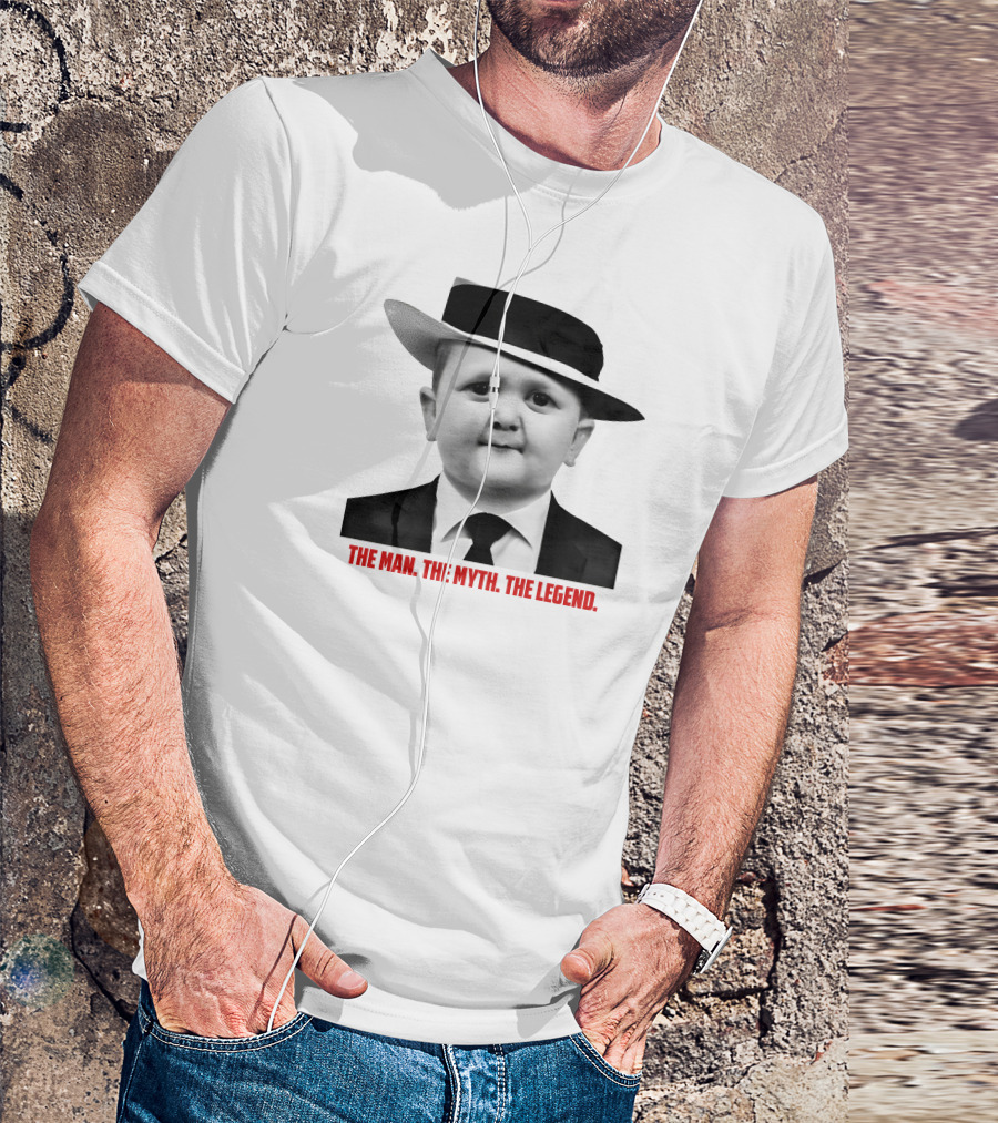 Hasbulla The Man The Myth The Legend Black Suit White Hat T-Shirt