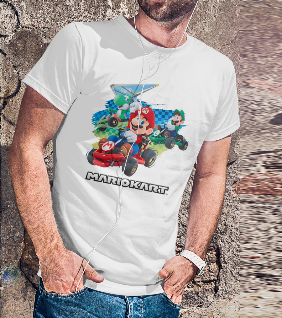 Leanbeefpatty Mariokart Characters Racing Luigi Yoshi Mario T-Shirt