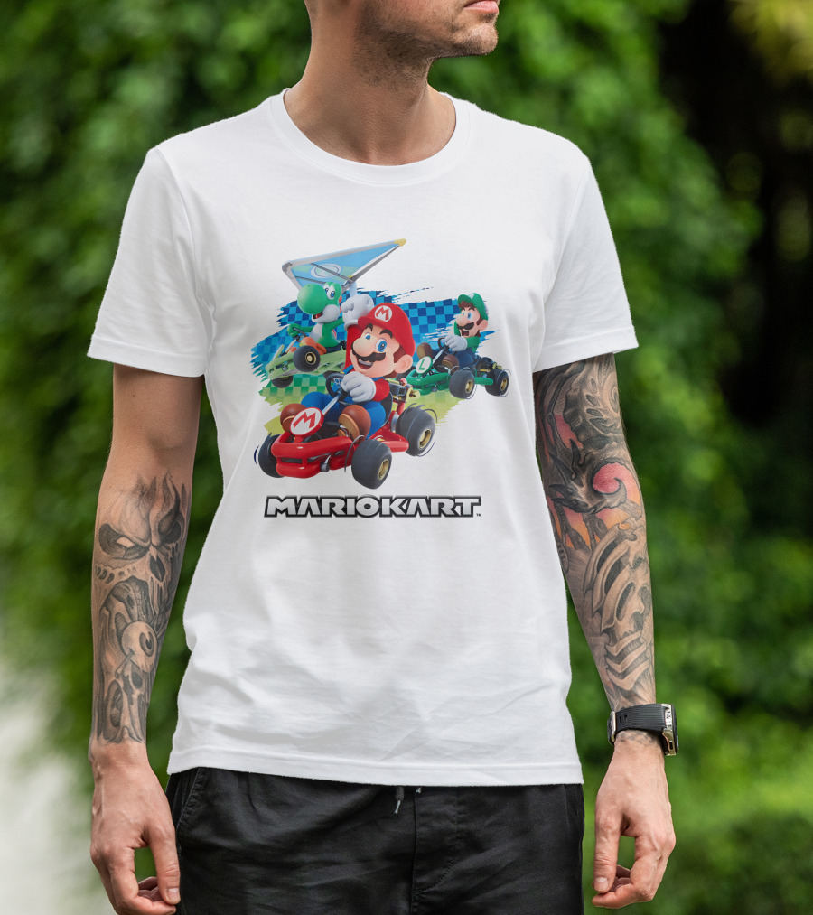 Leanbeefpatty Mariokart Characters Racing Luigi Yoshi Mario T-Shirt