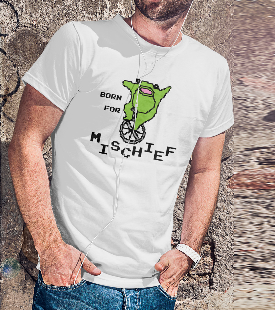 Born For Mischief Frog On Unicycle T-Shirt