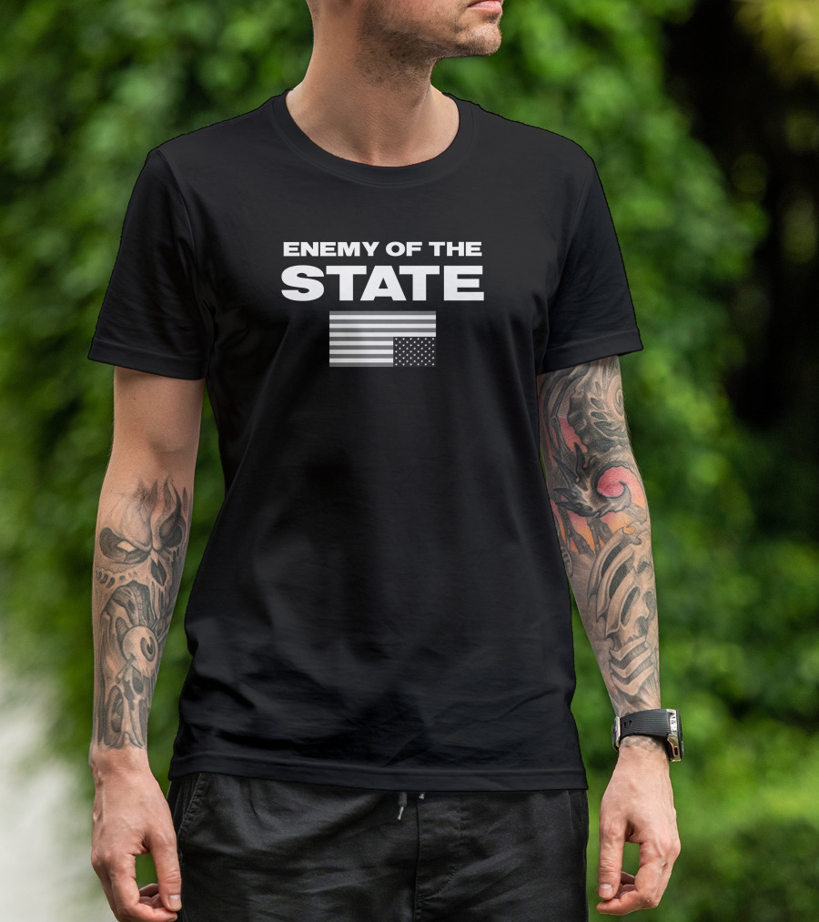 Enemy Of The State Upside Down Flag Marjorie Taylor Greene T-Shirt