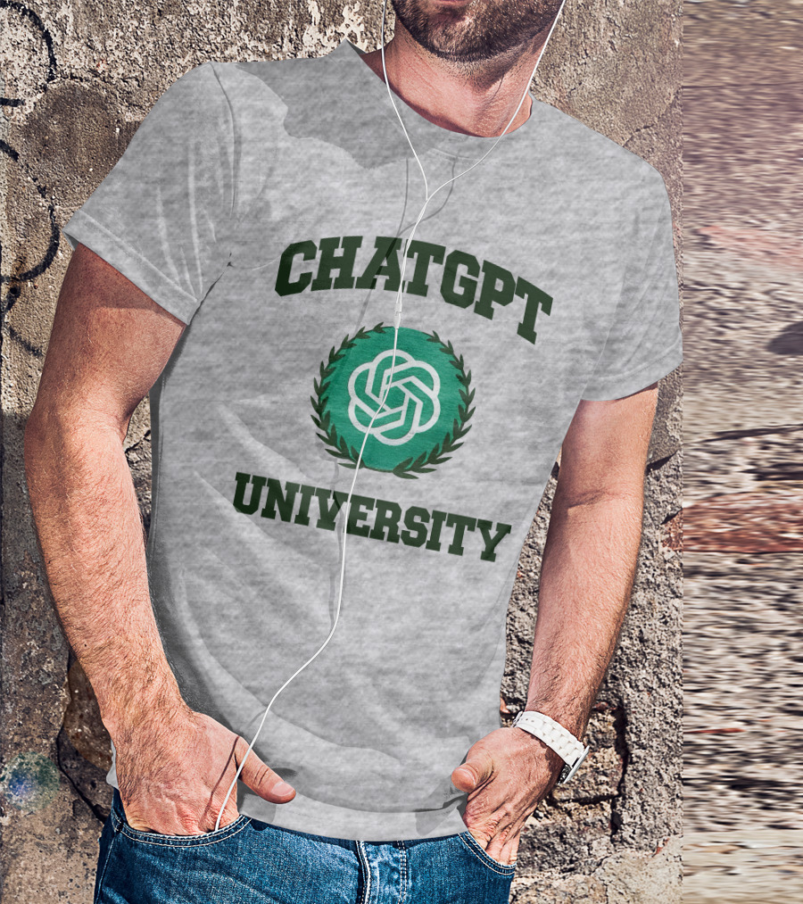 Shithead Steve Chatgpt University Laurel Emblem T-Shirt