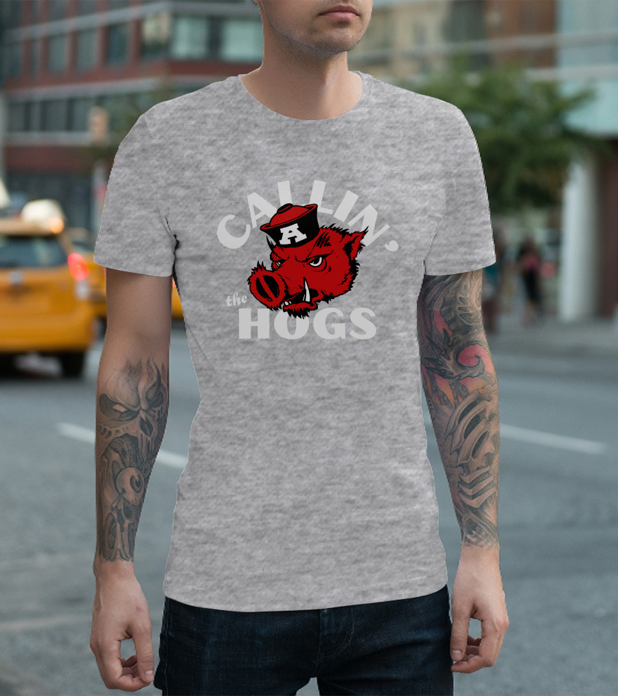 Charlie Hustle Store Callin' The Hogs Arkansas Razorbacks T-Shirt